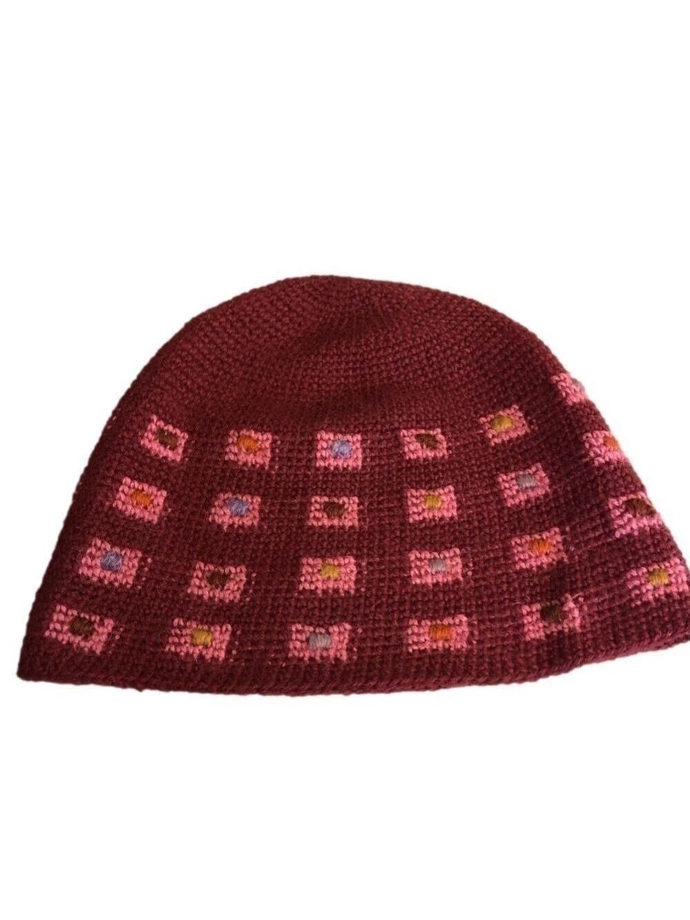 Handmade 100% alpaca wool beanie hat.